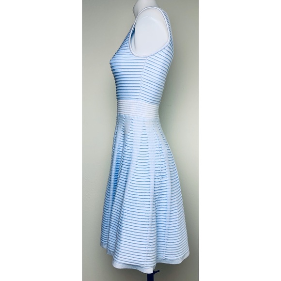 Ted Baker ‘Nadyne’ Ottoman Ribbed Light Blue Dress - Picture 3 of 5